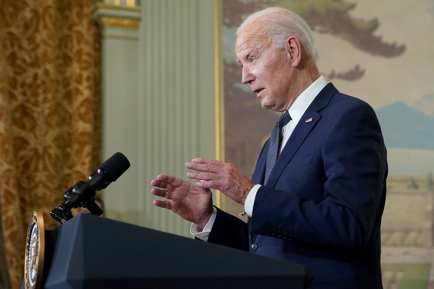 U.S. President Joe Biden speaks during a press conference about his meeting with Chinese President Xi Jinping before the start of the Asia-Pacific Economic Cooperation (APEC) summit in Woodside, California, U.S., November 15, 2023. REUTERS/Kevin Lamarque