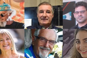 Ricardo Calanchini, Gustavo Pueyo, Santiago Iriel, Gabriela Pertovt, Hugo Lazzarini y María Virginia Farah. Fotos: Gentileza Remi Bouquet, Pablo Aguirre, Mauricio Garín y Gentileza de los artistas