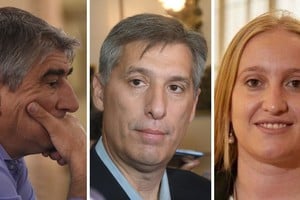 Fabián Bastia, Gobierno; Pablo Olivares, Economia; y Victoria Tejeda, Igualdad y Desarrollo Humano.