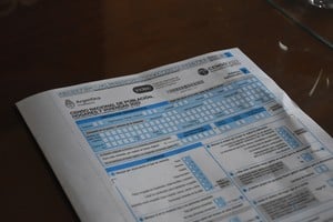 La planilla oficial del Censo 2022. Crédito: Guillermo Di Salvatore