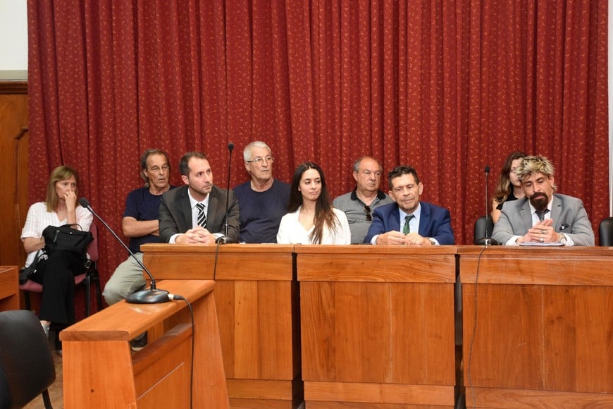 La cúpula de la empresa arrocera contó con la representación del estudio jurídico del Dr. Néstor Oroño. Crédito: Guillermo Di Salvatore.