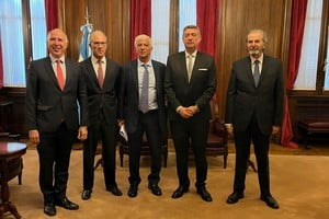 Mariano Cúneo Libarona fue recibido por los cuatro ministros.