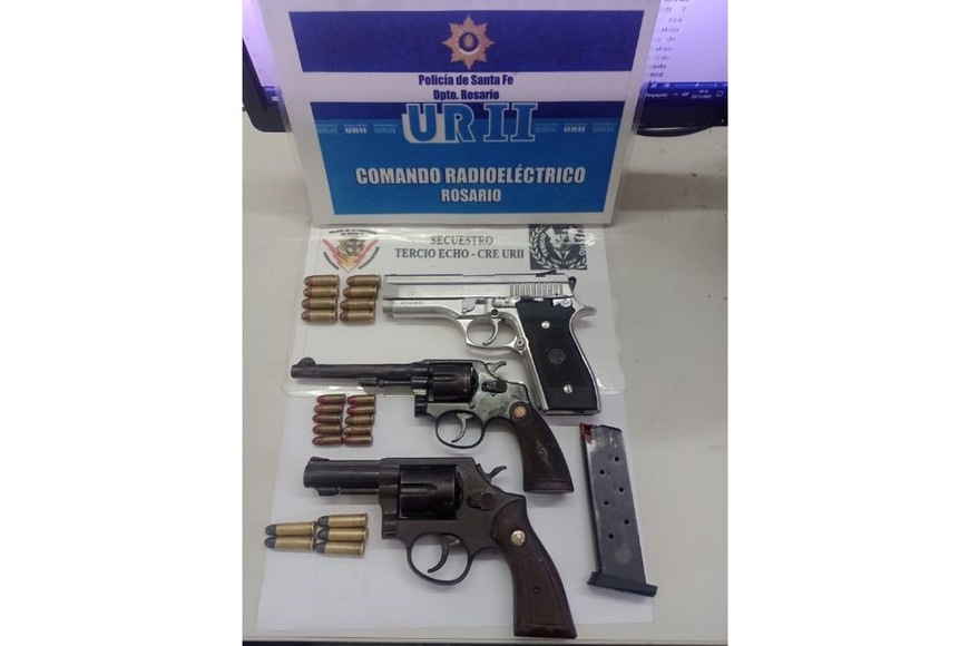 Algunas de las armas secuestradas por el personal policial.