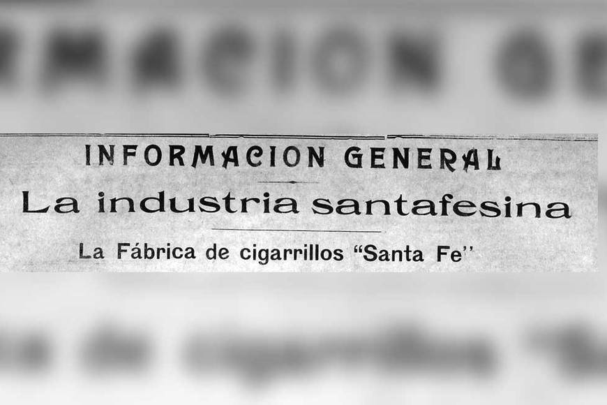 Así titulaba El Litoral un informe sobre la industria.