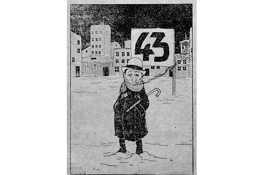 Publicidad del 43 en la primera edición del diario El Litoral en 1918