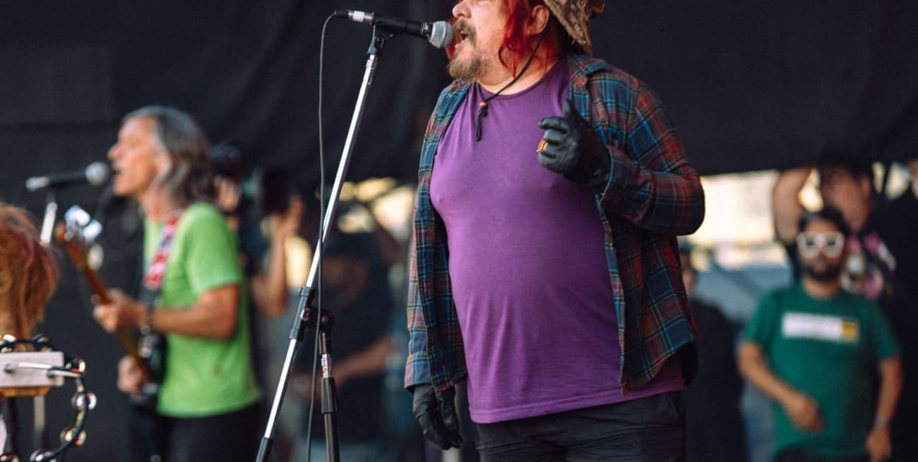 Walas, líder de Massacre, sacudió el Primavera con hits como “Tanto amor" y “La reina de arte”. Crédito: Gentileza Franco Puente.