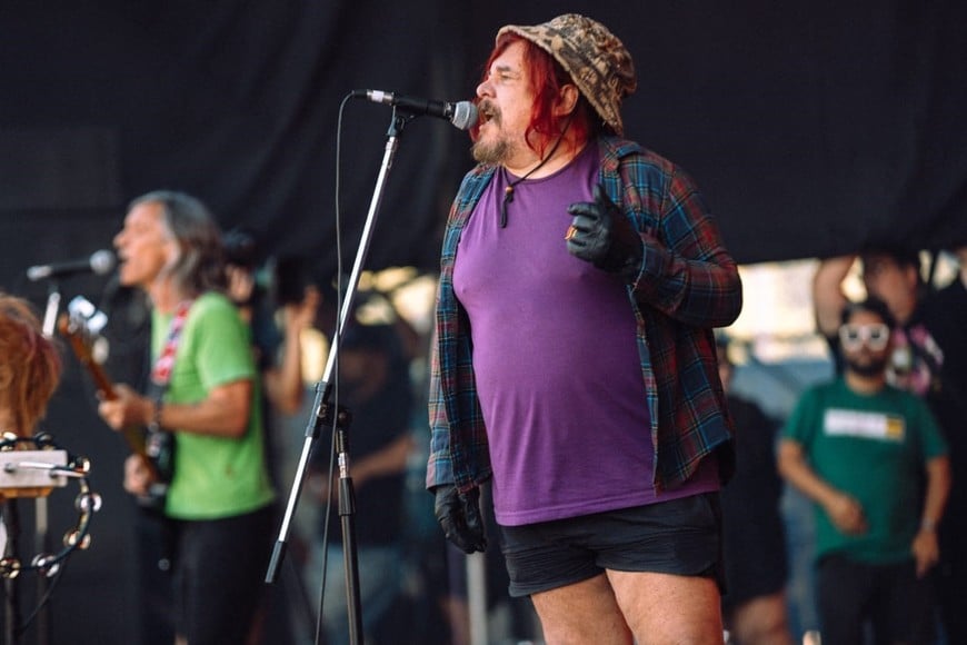 Walas, líder de Massacre,  sacudió el Primavera con hits como “Tanto amor" y “La reina de arte”. Crédito: Gentileza Franco Puente.