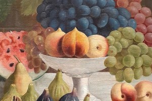 Detalle de la obra "Frutas" c. 1895.- Colección Museo Rosa Galisteo