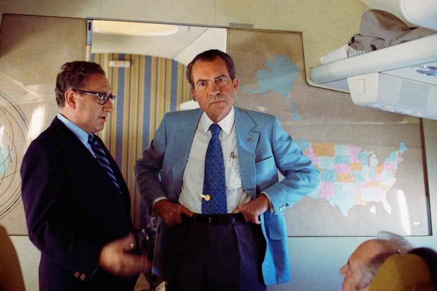 U.S. President Richard Nixon and National Security Adviser Henry Kissinger stand on Air Force One during their voyage to China February 20, 1972. Richard Nixon Presidential Library/Handout via REUTERS 
THIS IMAGE HAS BEEN SUPPLIED BY A THIRD PARTY