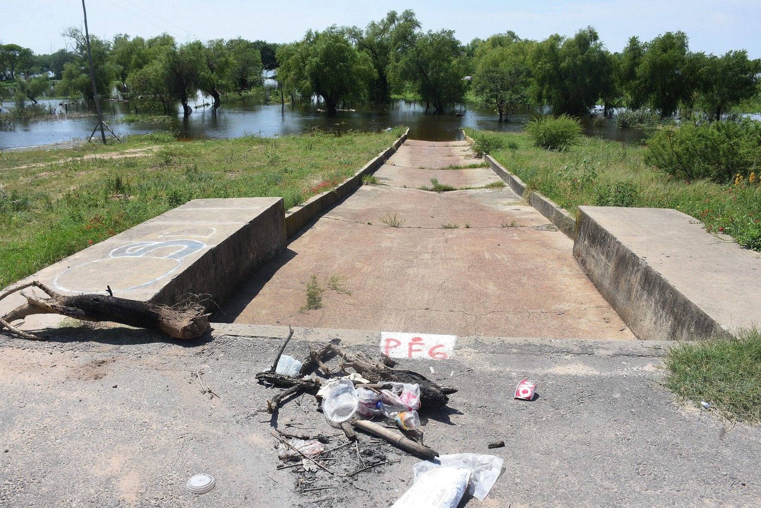 La estación de bombeo en Colastiné Norte. 