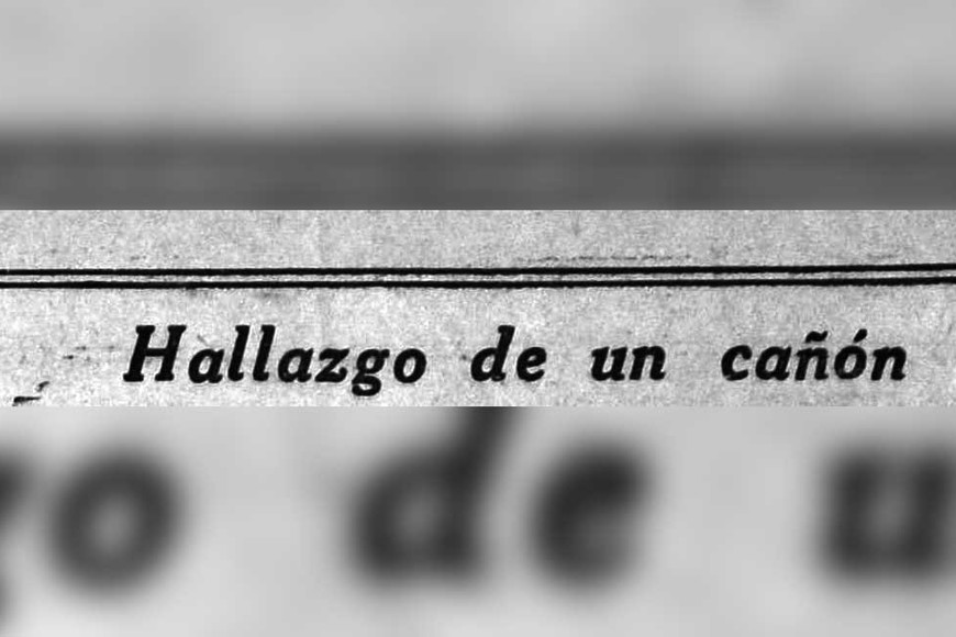 Toda una novedad para la época. Mientras construían el parque del Sur, apareció un cañón.