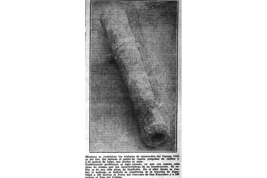 La fotografía que publicó El Litoral sobre el increíble hallazgo en el sur de la ciudad de Santa Fe.