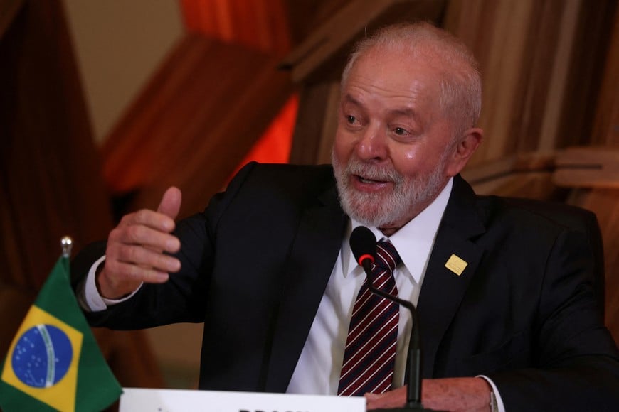 Brazil's President Luiz Inacio Lula da Silva attends a meeting during the 63rd Summit of Heads of State of MERCOSUR and Associated States, at the Museu do Amanha (Museum of Tomorrow) in Rio de Janeiro, Brazil December 7, 2023. REUTERS/Pilar Olivares