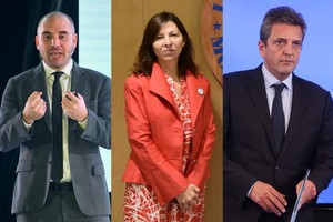 Martín Guzmán, Silvina Batakis y Sergio Massa, los tres ministros de Alberto Fernández.