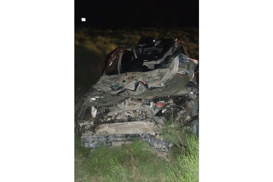 Así quedó el auto marca Honda que conducía la víctima.