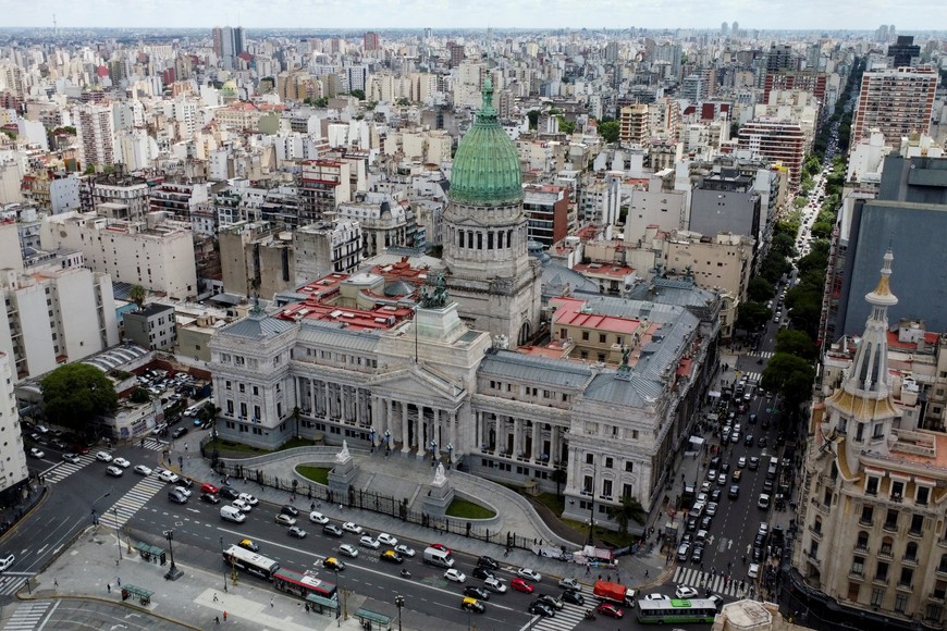 A general view of the National Congress, as Argentina gears up for president-elect Javier Milei's swearing-in ceremony on December 10, in Buenos Aires, Argentina December 7, 2023. REUTERS/Agustin Marcarian