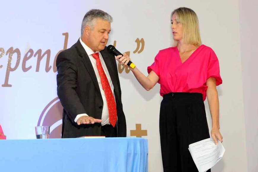 Gastón Marconcini y su promesa hacia la ciudad de San Genaro.  Crédito: Alfredo Luengo.