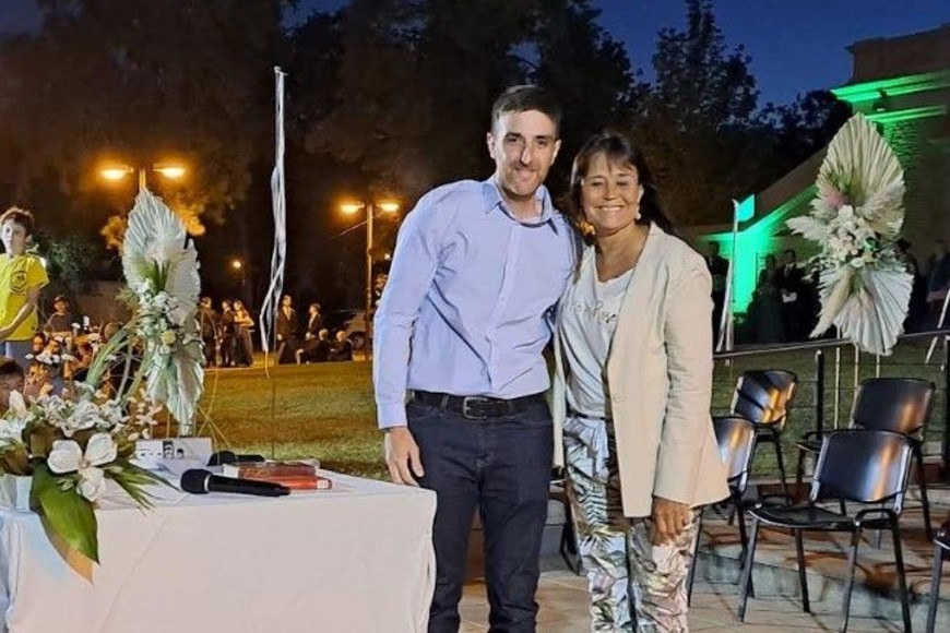 El concejal Pestarini junto a la legisladora Cecilia Ré. Crédito: Portal de Medios.