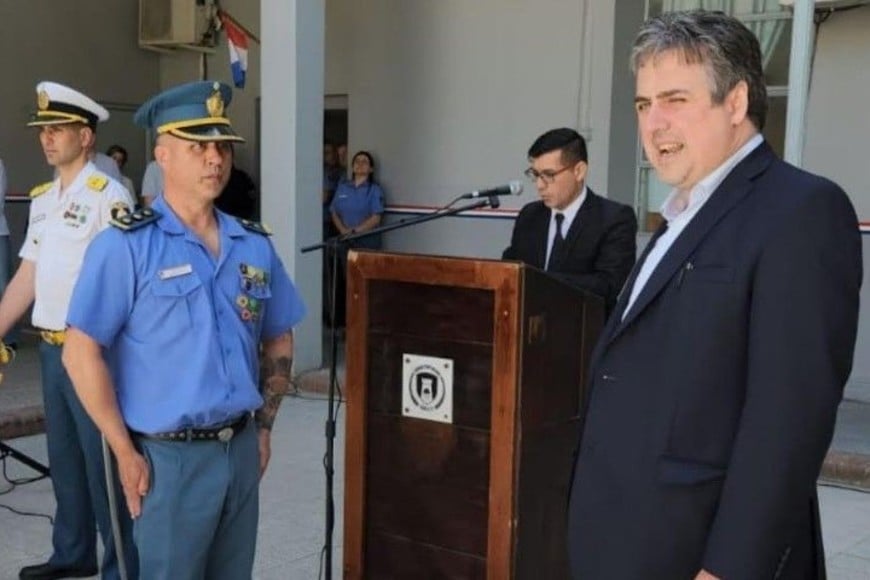 Gastón Brun, quien había sufrido un grave accidente, será encargado de Seguridad de la Dirección General del SP. Fotos: Ministerio de Seguridad.