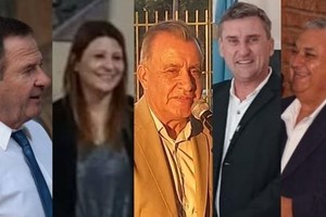 De izquierda a derecha: Tramontín, Crotti, Gómez, Kloster y Lombardi.