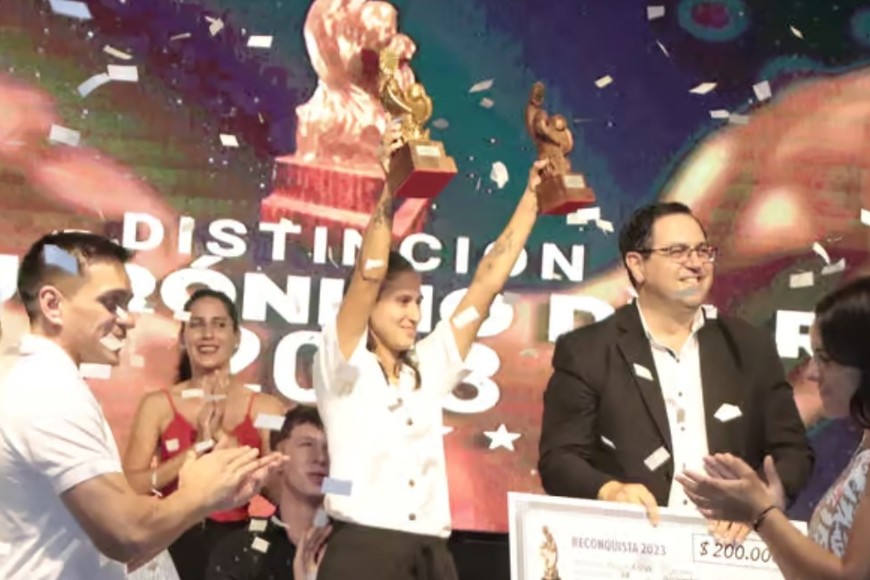 La futbolista Agustina Baroni fue elegida mejor deportista de la ciudad.