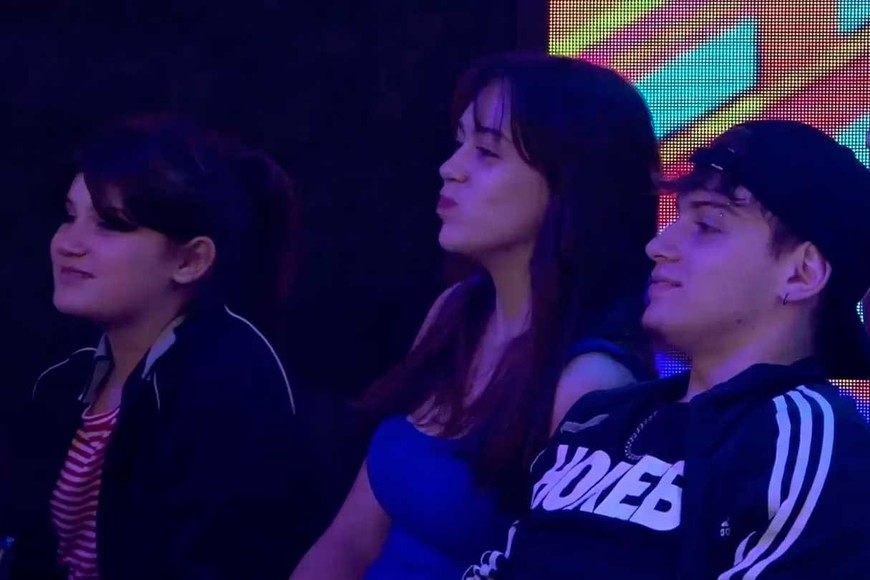 El nieto en la tribuna, en la previa del blooper.