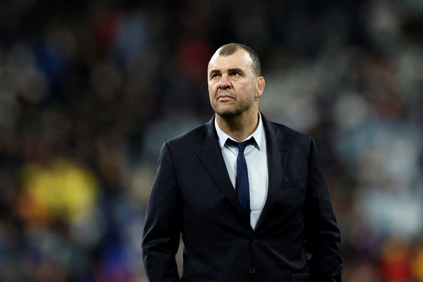 Rugby Union - Rugby World Cup 2023 - Third Place Play-Off - Argentina v England - Stade de France, Saint-Denis, France - October 27, 2023
Argentina head coach Michael Cheika during the warm up before the match REUTERS/Benoit Tessier