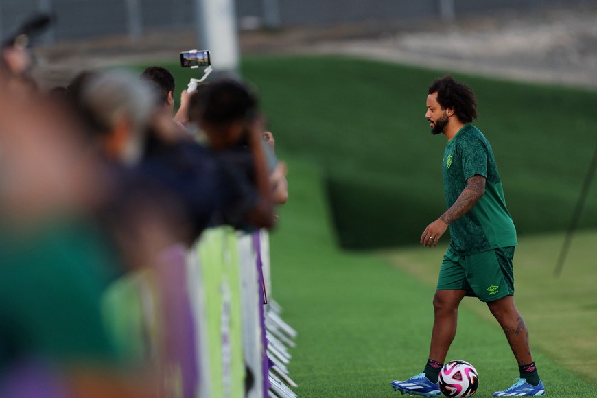 Soccer Football - Club World Cup - Fluminense Training - Training Site 2, King Abdullah Sports City Stadium, Jeddah, Saudi Arabia - December 17, 2023
Fluminense's Marcelo during training REUTERS/Amr Abdallah Dalsh