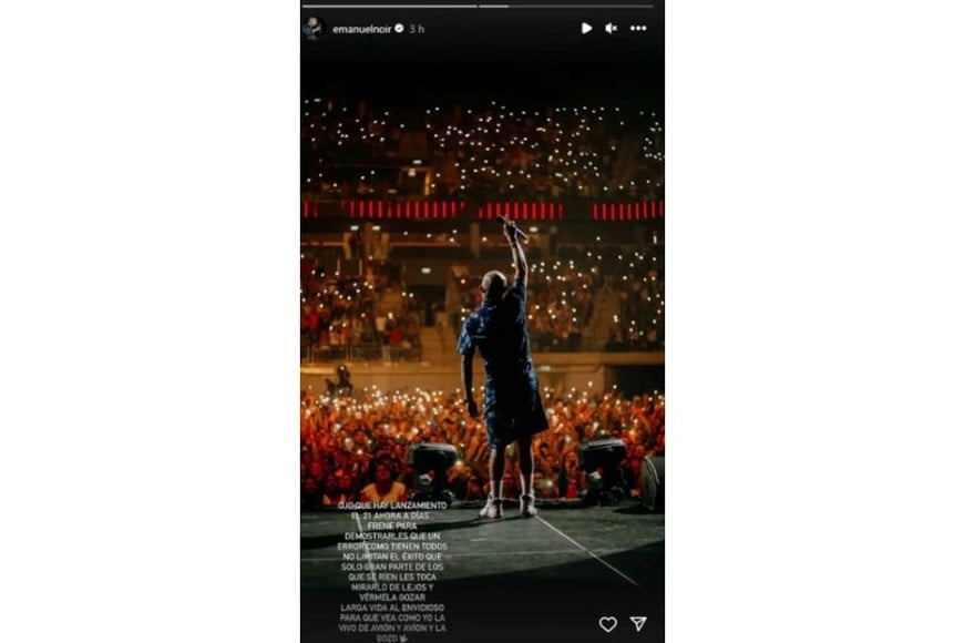 El cantante subió otra historia para anunciar un nuevo lanzamiento