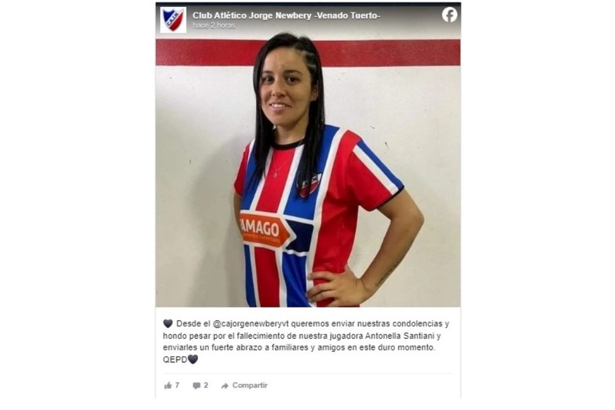 Dolor en Maggiolo y la región por el fallecimiento de Antonella Santiani.