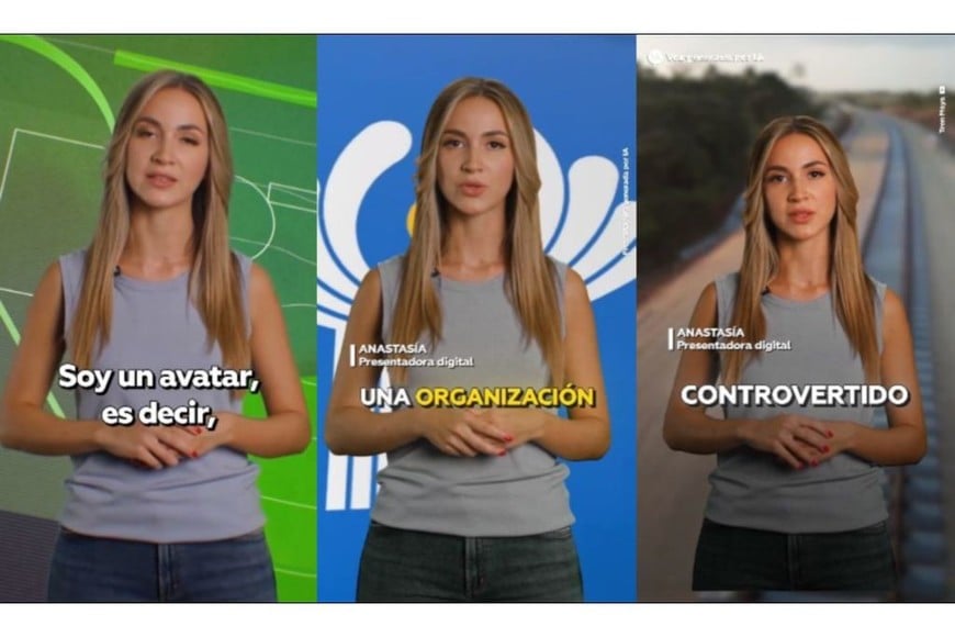 Influencers digitales: Anastasía, la “presentadora digital” de RT en Español con acento argentino, que se reconoce como un avatar que no tiene que “descansar como los humanos”.