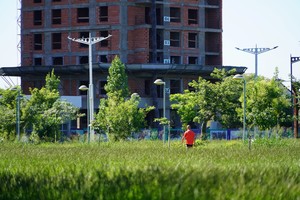 En la ciclovía y en el Parque Federal se veía este miércoles los yuyos altos. F Nicola / M Fabatía
