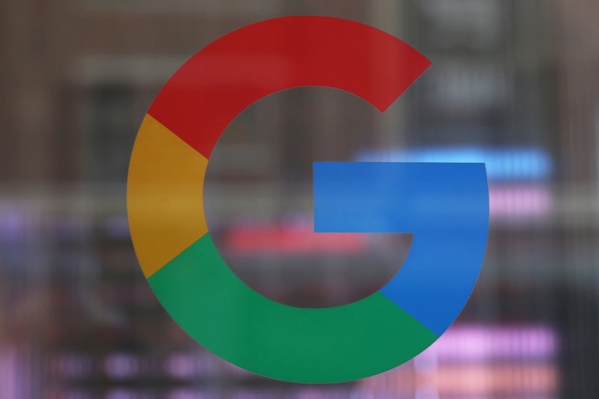 FILE PHOTO: The logo of Google LLC is seen at the Google Store Chelsea in New York City, U.S., January 20, 2023.  REUTERS/Shannon Stapleton/File Photo