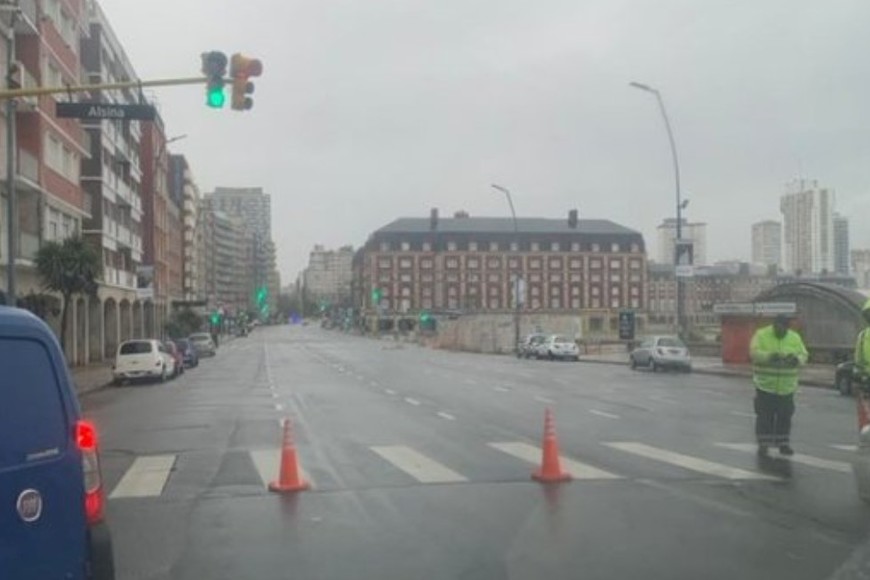 Operativo para desalojar las playas de Mar del Plata.