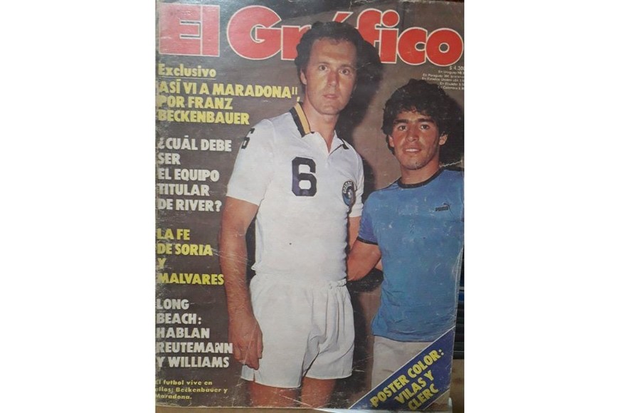 La tapa de El Gráfico luego de la gira del Cosmos por Argentina. En su interior, la prestigiosa revista publicó la opinión de Beckenbauer sobre Diego Maradona.