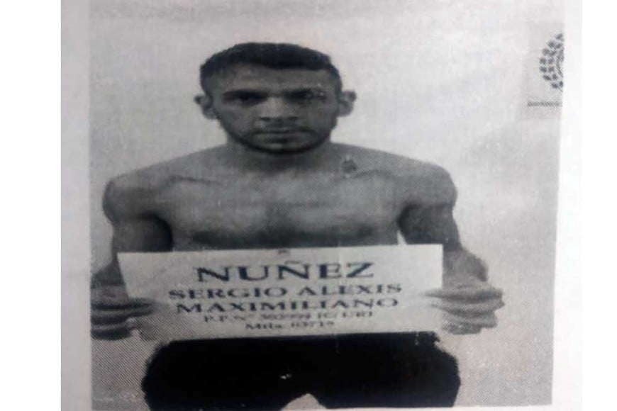 La foto del detenido.