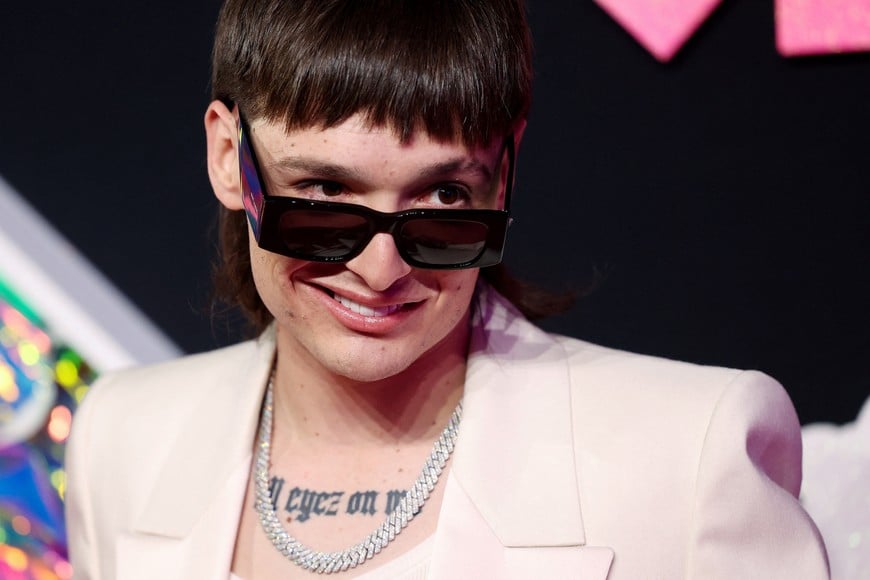 Peso Pluma attends the 2023 MTV Video Music Awards at the Prudential Center in Newark, New Jersey, U.S., September 12, 2023. REUTERS/Andrew Kelly