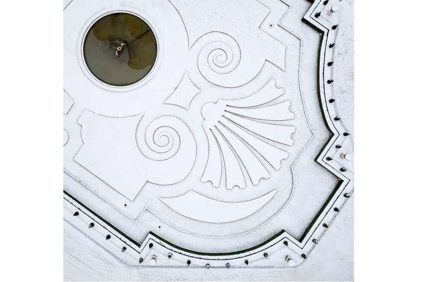 En detalle. Desde un drone captaron increíbles vistas de los jardines.