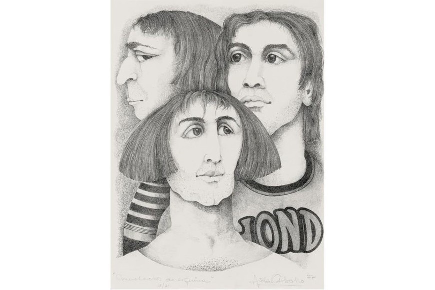 Aída Carballo: “Muchacho de la esquina” (1977); litografía, 64 x 48,5 cm.