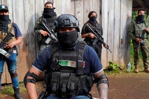 Imagen de miembros del Cartel Jalisco Nueva Generación, de México, una de las bandas narco más famosas.