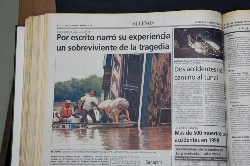En la edición vespertina del miércoles 20 de enero de 1999, el diario daba cuenta del relato “por escrito” de uno de los sobrevivientes. Crédito: Pablo Aguirre
