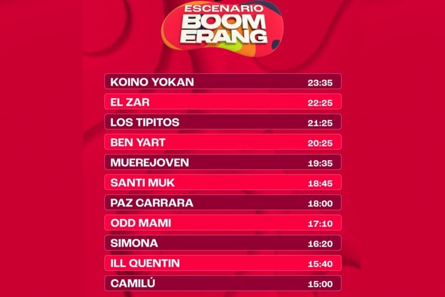 Cosquín Rock: Escenario Boomerang, día 2
