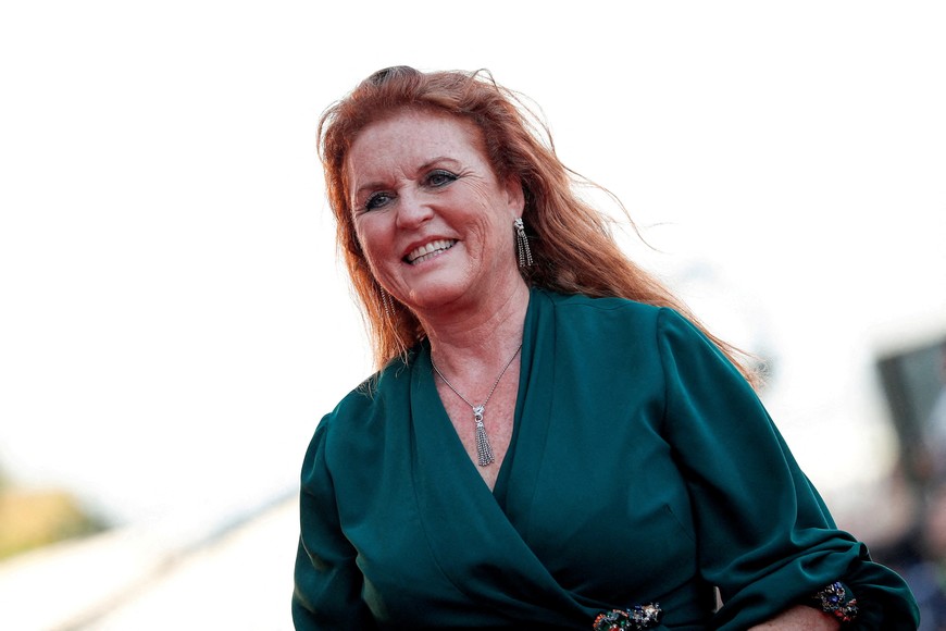 FILE PHOTO: 79th Venice Film Festival - Premiere for the film 'The Son' in competition - Red Carpet Arrivals - Venice, Italy, September 7, 2022. Sarah Ferguson, Duchess of York, attends. REUTERS/Guglielmo Mangiapane/File Photo