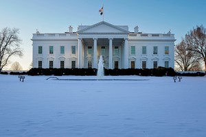 Una vista invernal de la Casa Blanca, en una foto tomada este 21 de enero. Crédito: Reuters