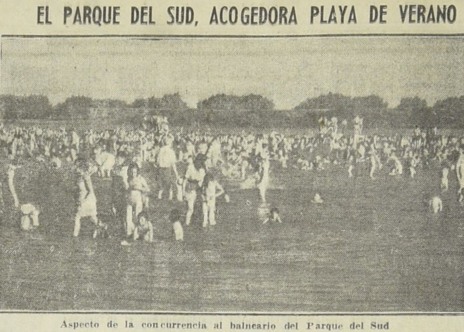 1955.El balneario municipal en pleno esplendor.