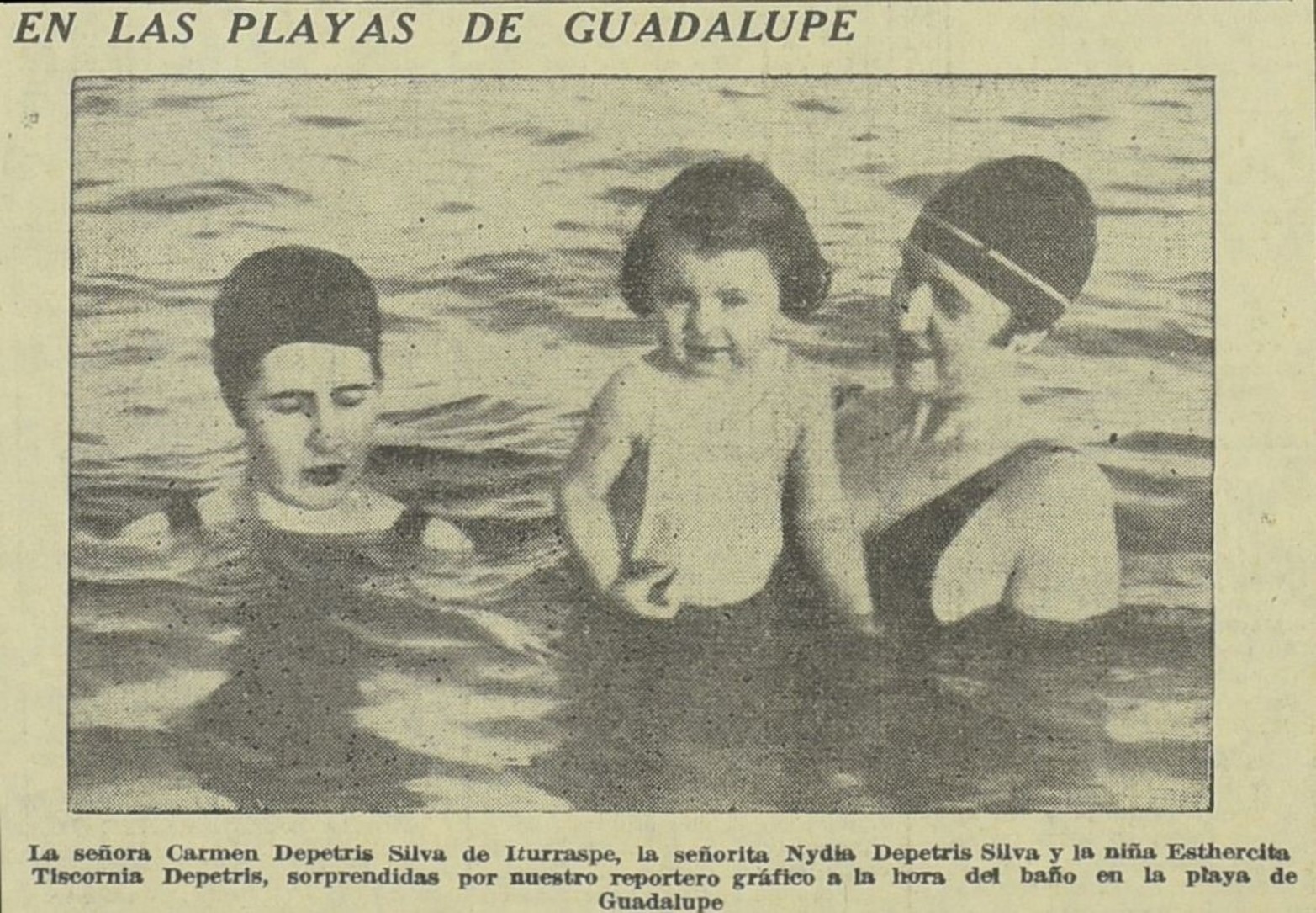 Bañistas en 1938.