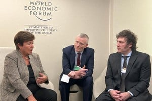 Javier Milei se reunió con la titular del FMI en el Foro de Davos.