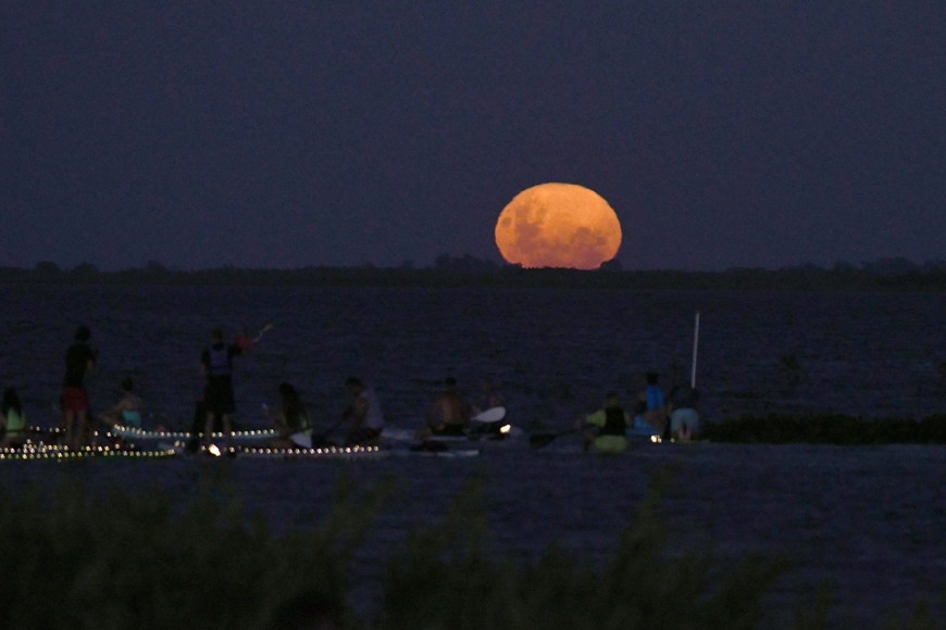 Las fotos que dejó la primera luna llena del año