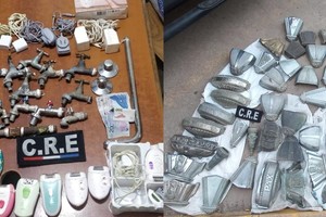 Parte de los materiales que fueron recuperados.