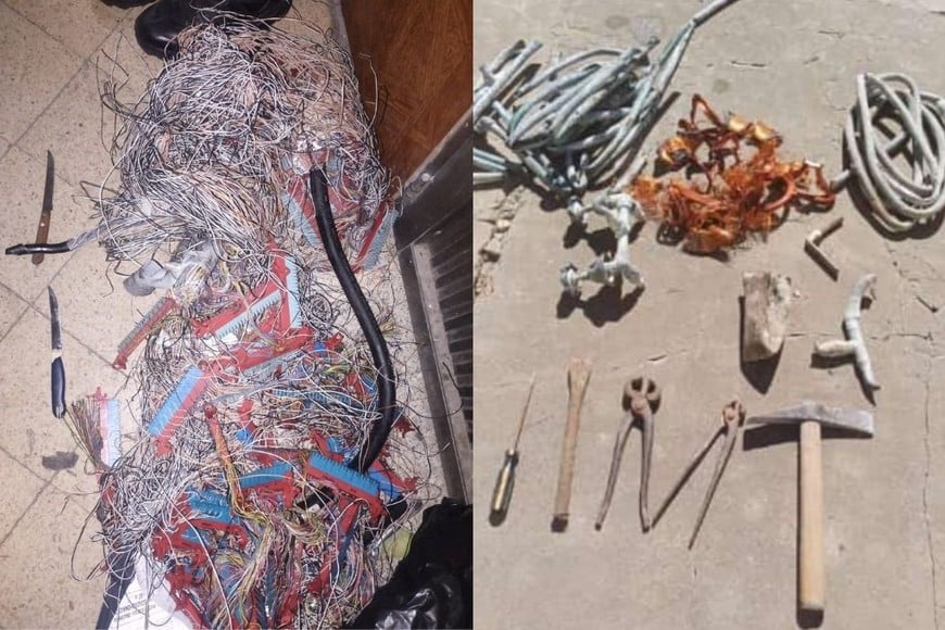 Parte de los materiales que fueron recuperados.